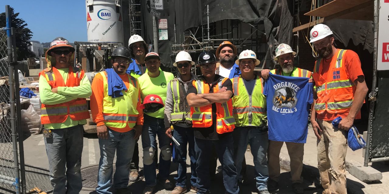 Members at Cornerstone Masonry Job in SF