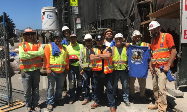 Members at Cornerstone Masonry Job in SF